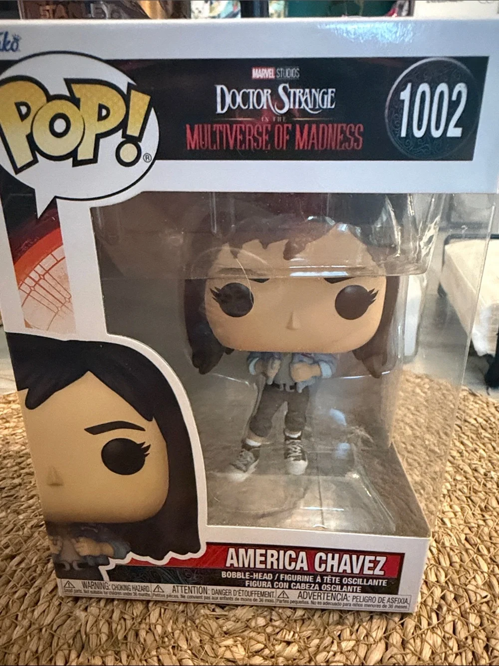 Funko Pop! America Chavez Bobble-Head Figure - Blue, White, Black, Brown